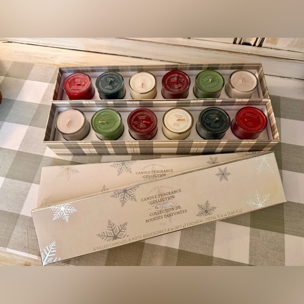 PIER 1 IMPORTS, CHRISTMAS 2015, CANDLE FRAGRANCE COLLECTION, SET/2. NEW IN BOX.